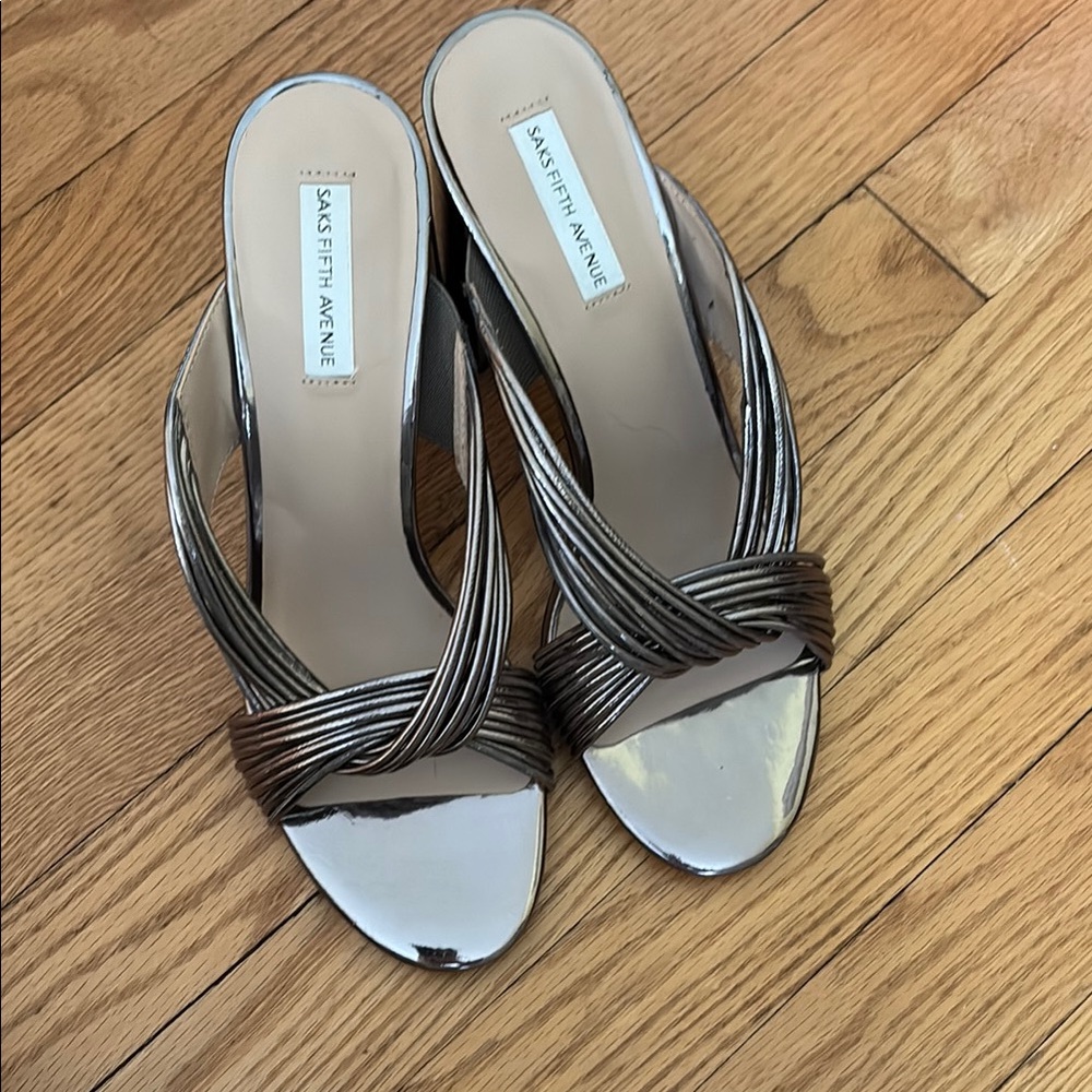 Saks Fifth Avenue Gunmetal Shoes